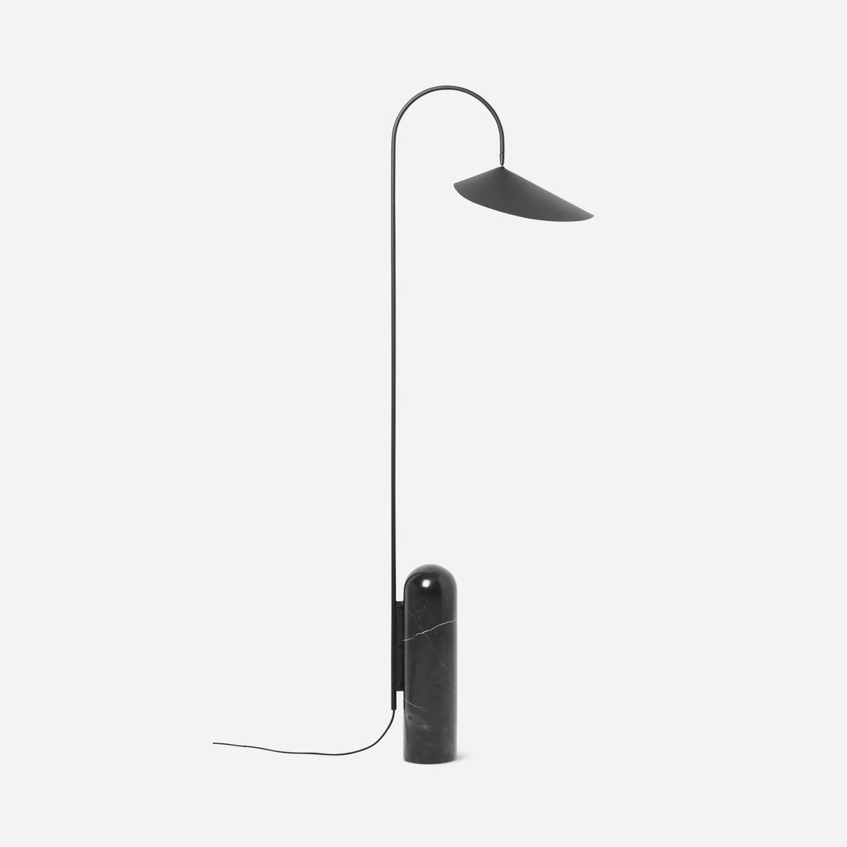 Arum Floor Lamp, Black Marble