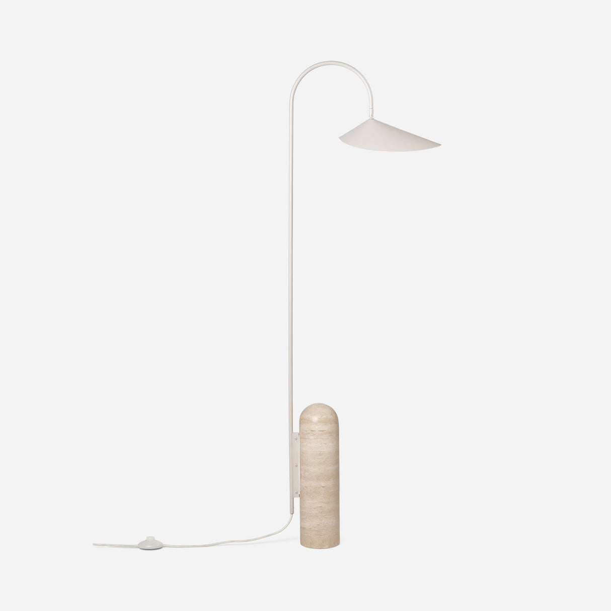 Arum Floor Lamp, Cashmere Travertine