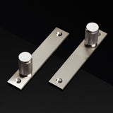 Cross Knurled Cabinet Knob and Backplate [PAIR]