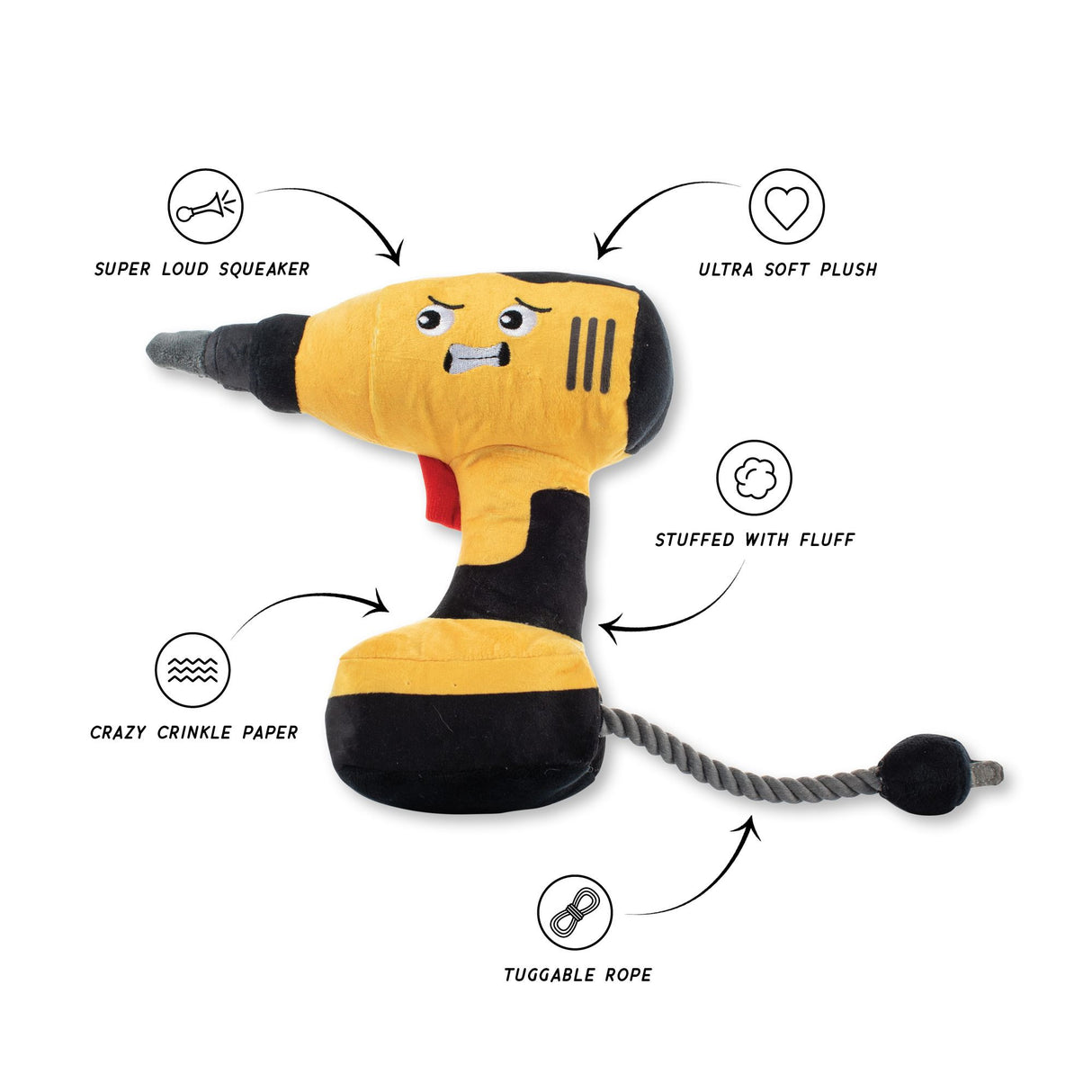 Power Through Power Drill Dog Toy