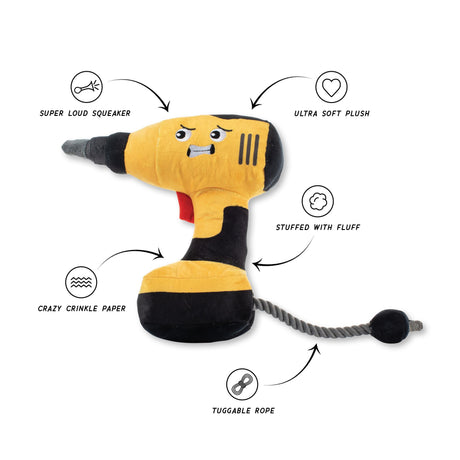 Power Through Power Drill Dog Toy