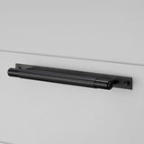 Cross Knurled Bar Cabinet Pull with Plate