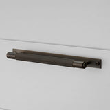 Cross Knurled Bar Cabinet Pull with Plate