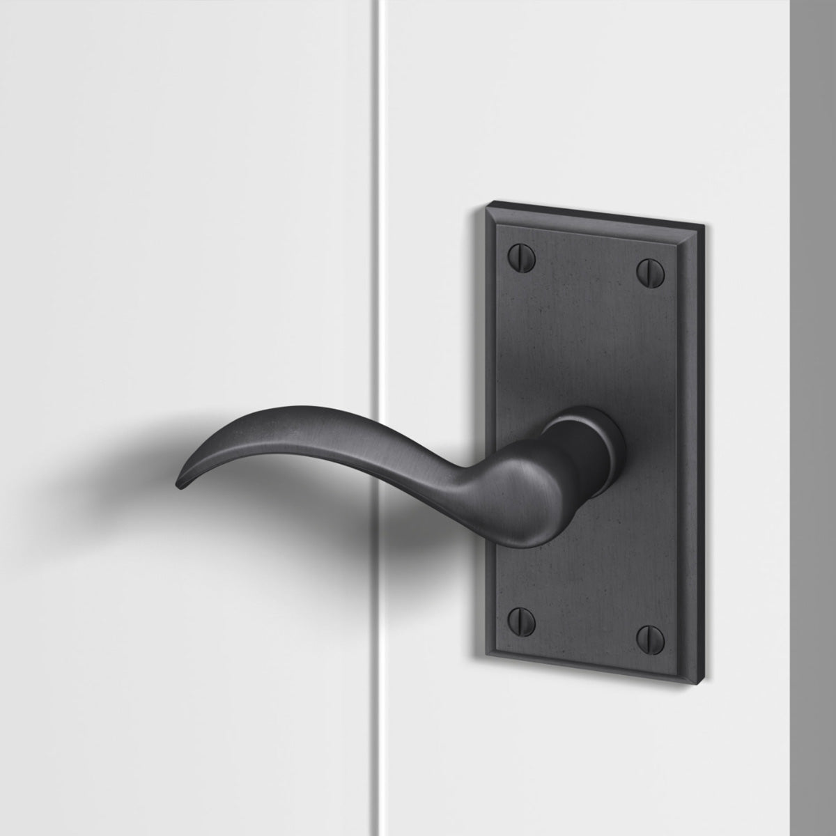 Churchill Door Lever on Rectangular Escutcheon