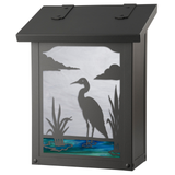 Blue Heron Vertical Mailbox