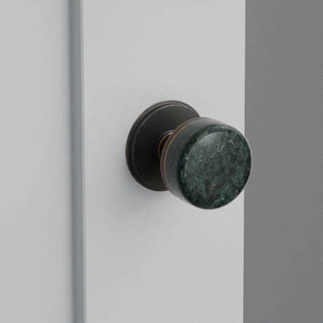 Green Marble Door Knob on Watford Rosette