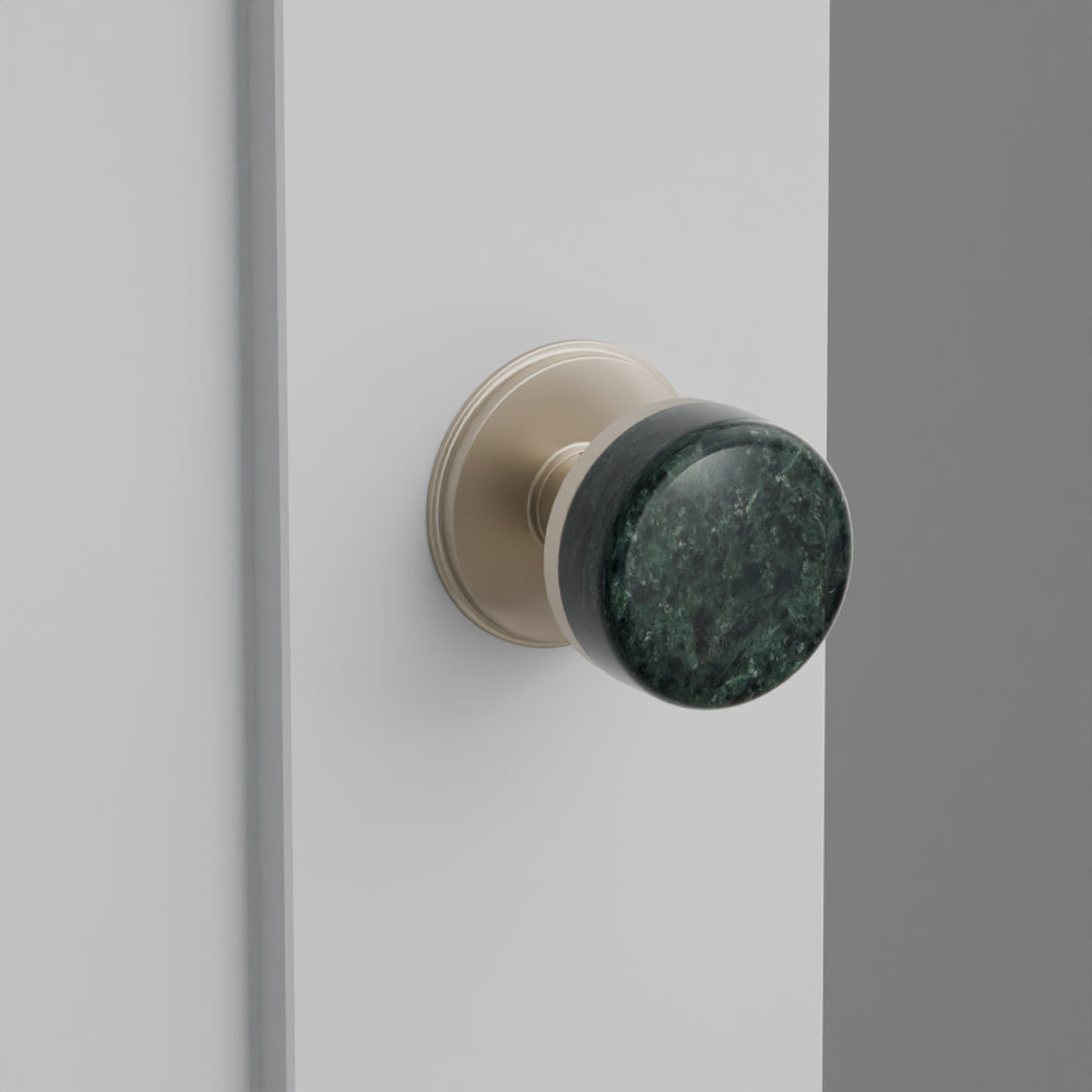 Green Marble Door Knob on Watford Rosette