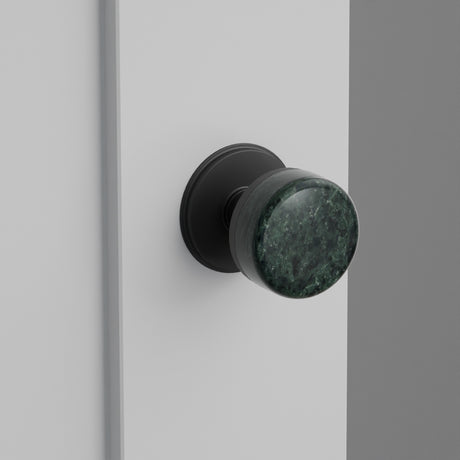 Green Marble Door Knob on Watford Rosette