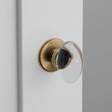 Hampton Crystal Door Knob on Watford Rosette