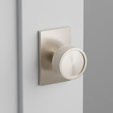 Knurled Door Knob on Modern Rectangular Rosette