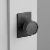 Knurled Door Knob on Modern Rectangular Rosette