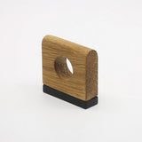 Aperture Oak Wood Cabinet Pull with Backplate