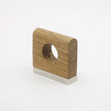 Aperture Oak Wood Cabinet Pull with Backplate