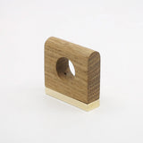 Aperture Oak Wood Cabinet Pull with Backplate