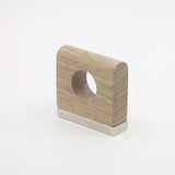 Aperture Oak Wood Cabinet Pull with Backplate