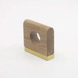 Aperture Oak Wood Cabinet Pull with Backplate