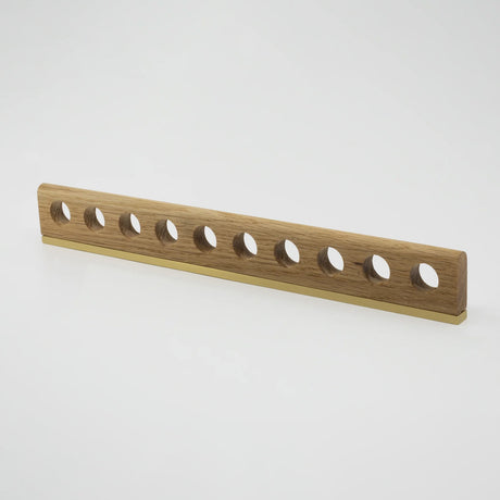 Aperture Oak Wood Cabinet Pull with Backplate