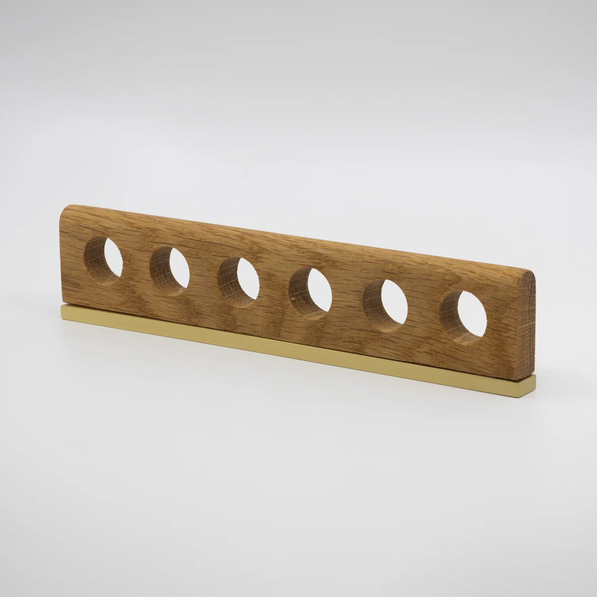 Aperture Oak Wood Cabinet Pull with Backplate