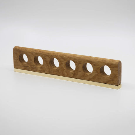 Aperture Oak Wood Cabinet Pull with Backplate