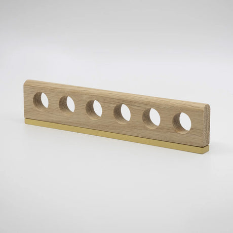 Aperture Oak Wood Cabinet Pull with Backplate