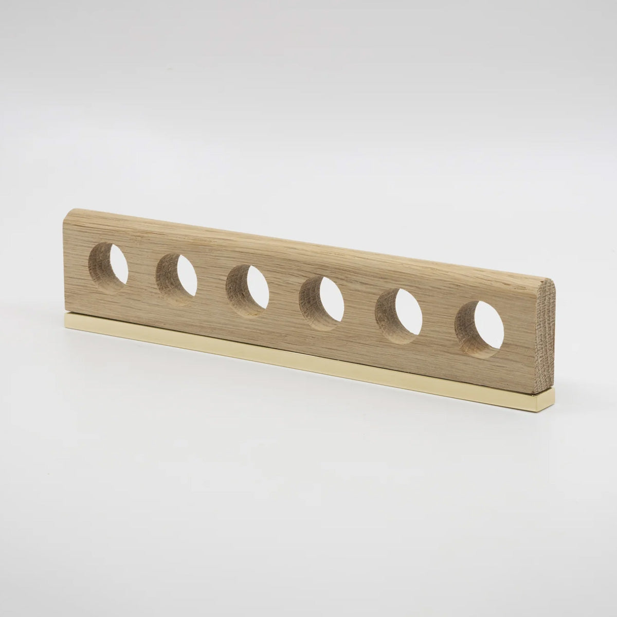 Aperture Oak Wood Cabinet Pull with Backplate