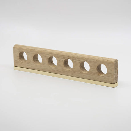 Aperture Oak Wood Cabinet Pull with Backplate