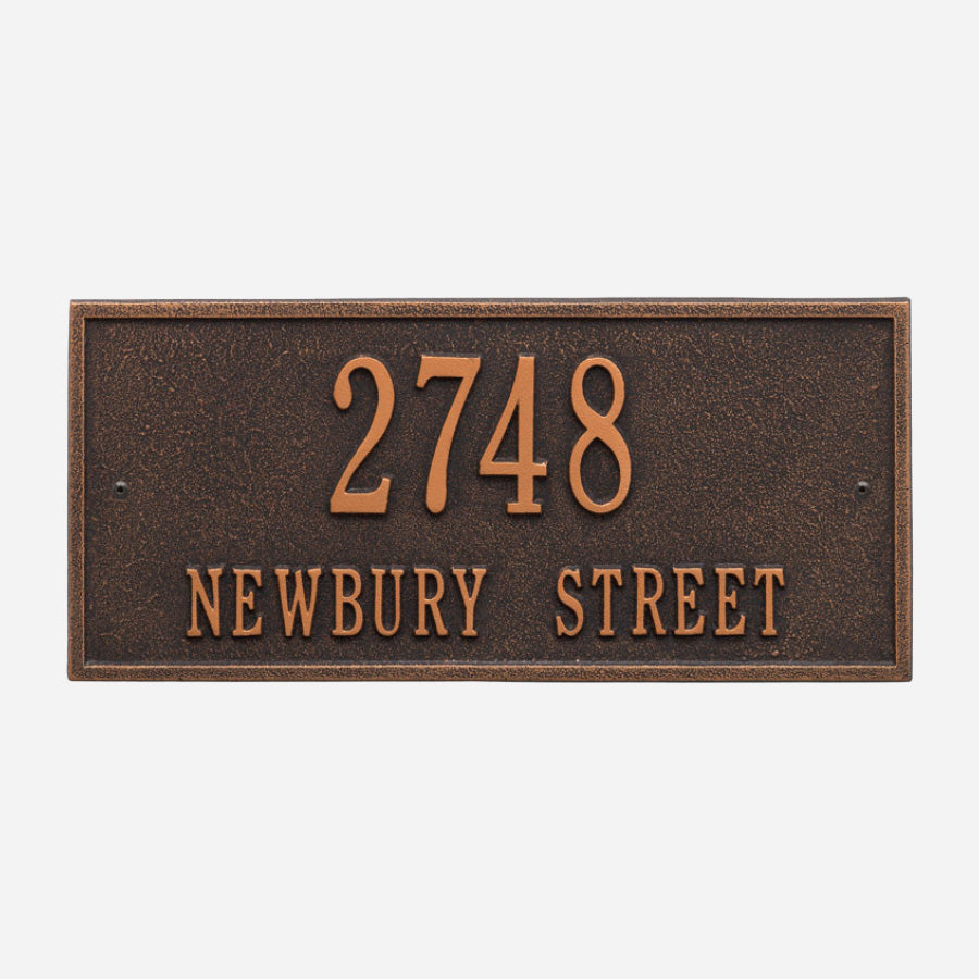 Hartford Two Line Address Plaque