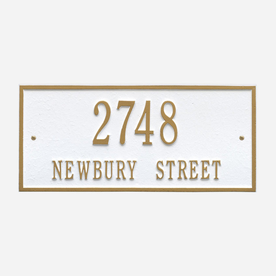 Hartford Two Line Address Plaque