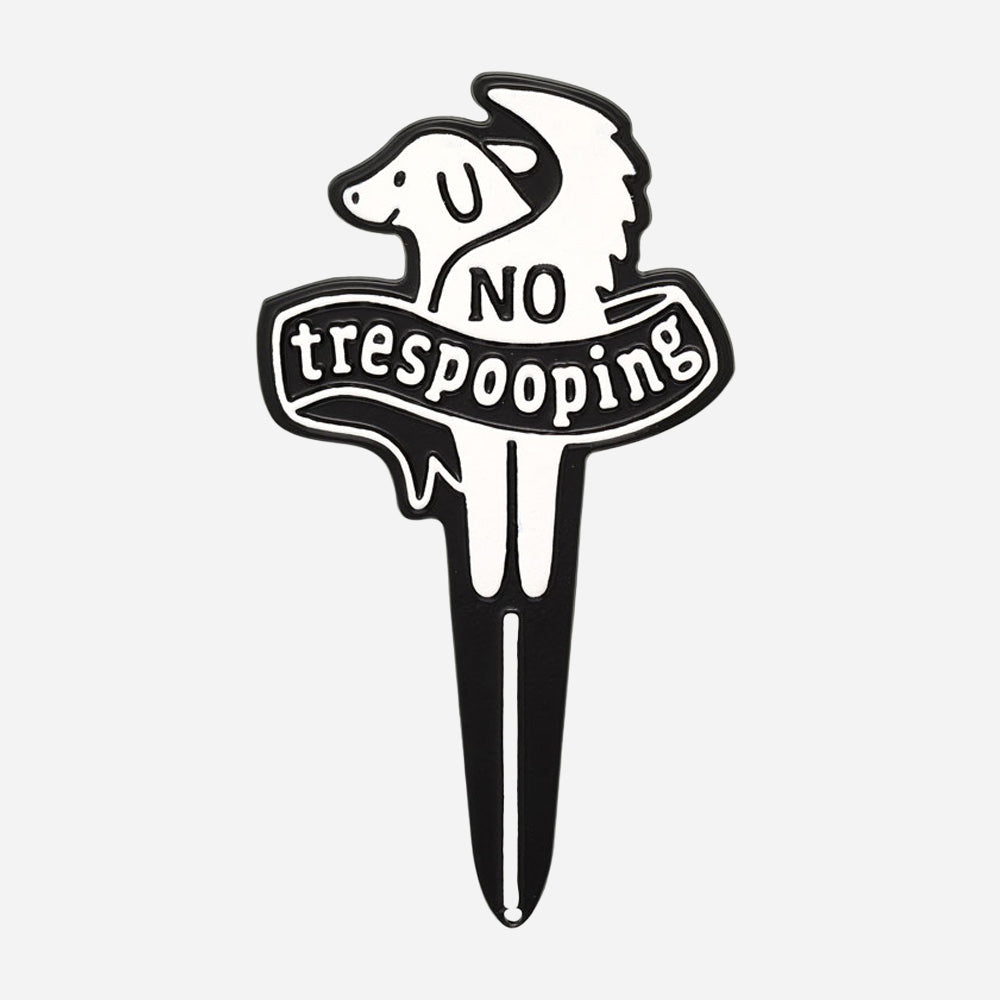 No Trespooping Dog Lawn Plaque