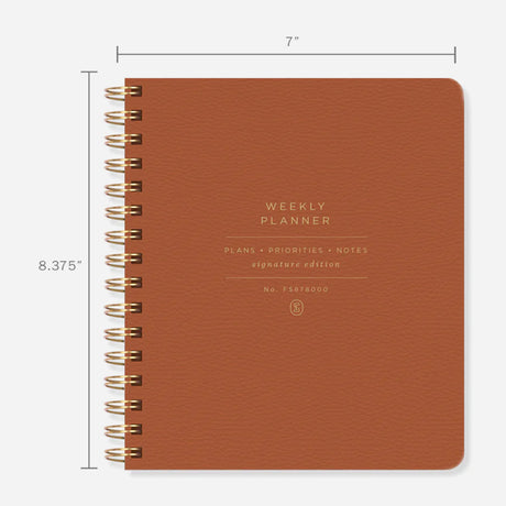 Cognac Non-Dated Weekly Planner