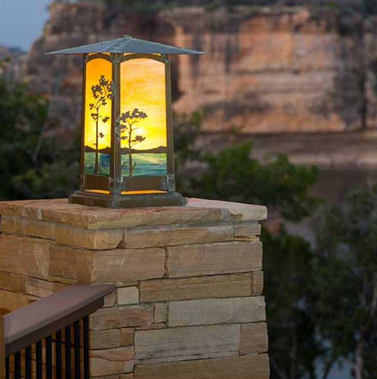 Cobblestone Column Light