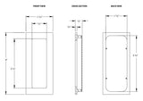 4" Rectangular Flush Pull