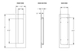 6" Rectangular Flush Pull